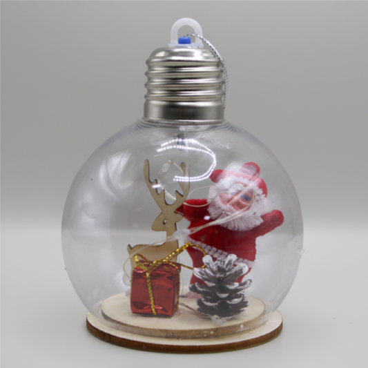 Esfera de navidad con figurilla HL-SDH8808