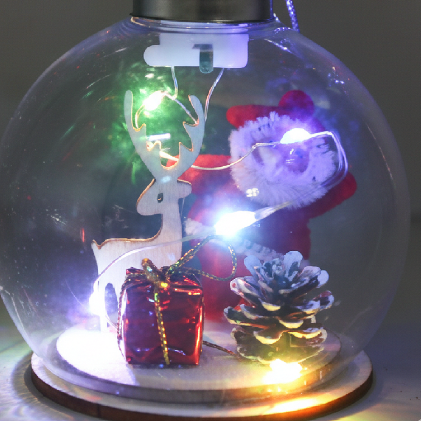 Esfera de navidad con figurilla HL-SDH8808