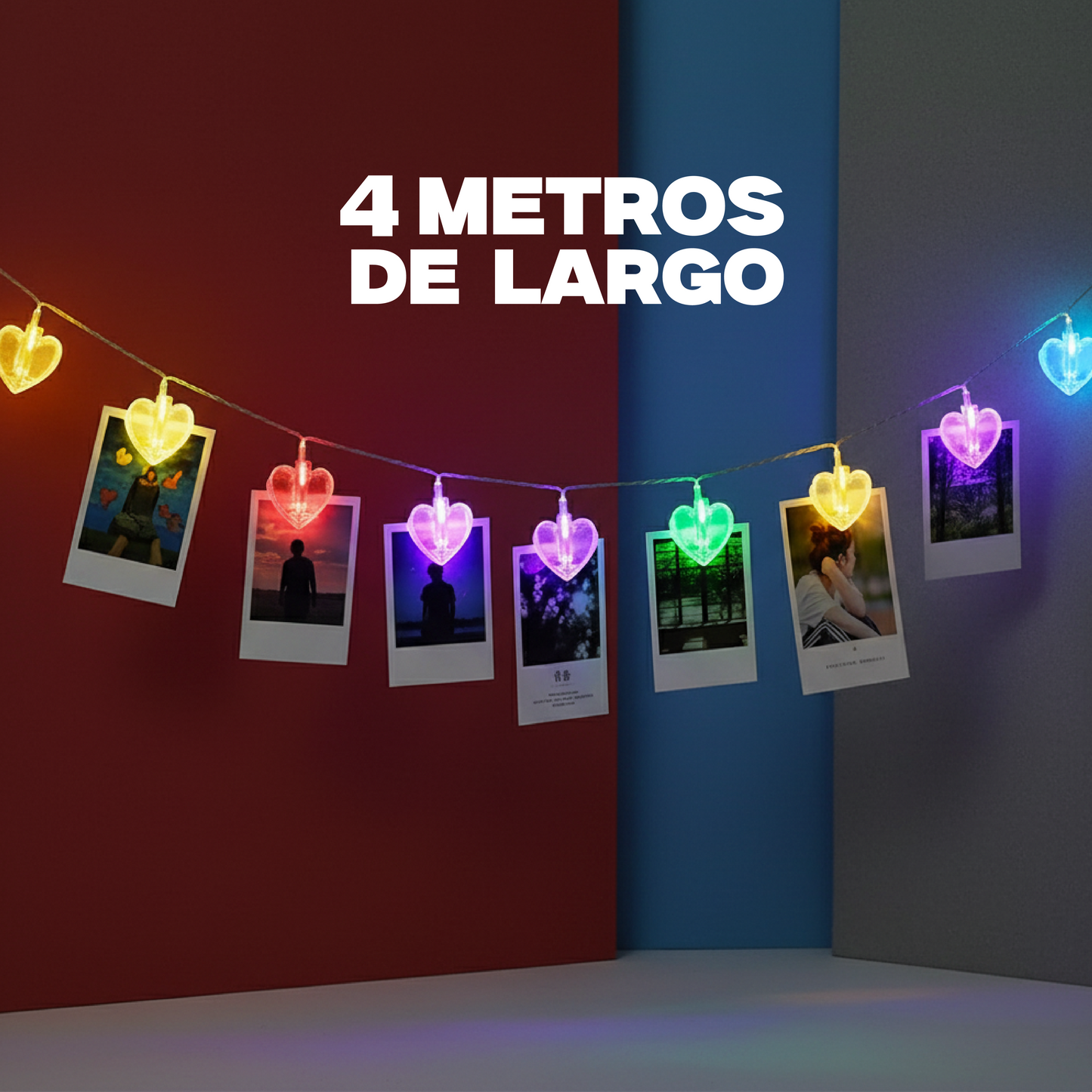 Guirnalda de pinzas en forma de corazón COL105G5