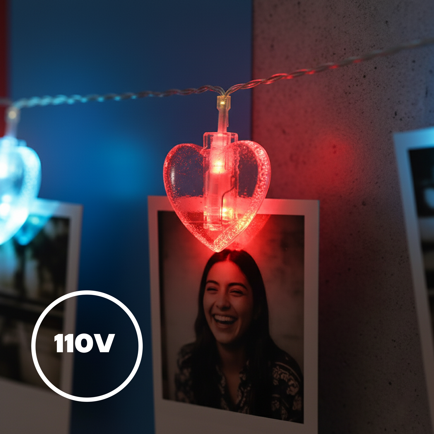 Guirnalda de pinzas en forma de corazón COL105G5