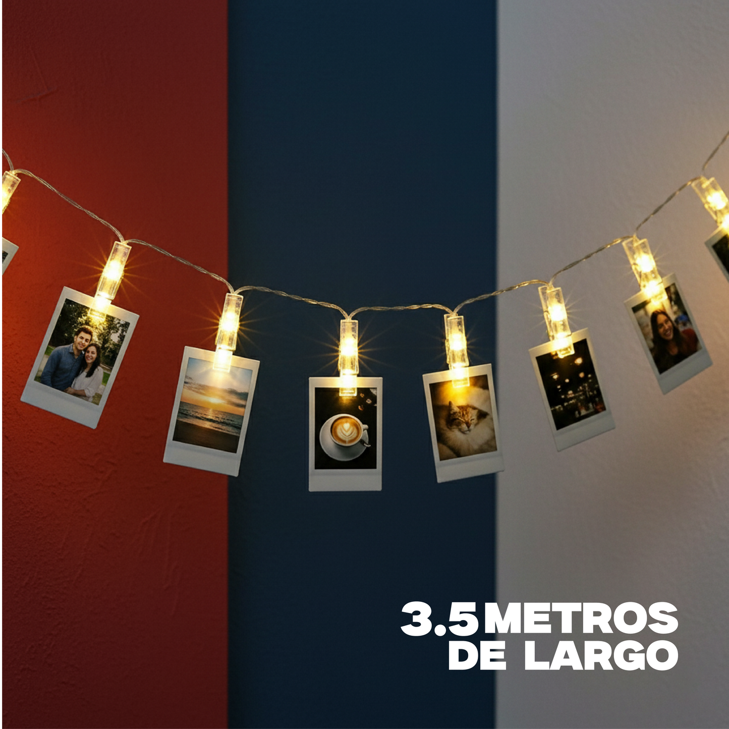 Serie de luces LED decorativa de pinzas COL112G12