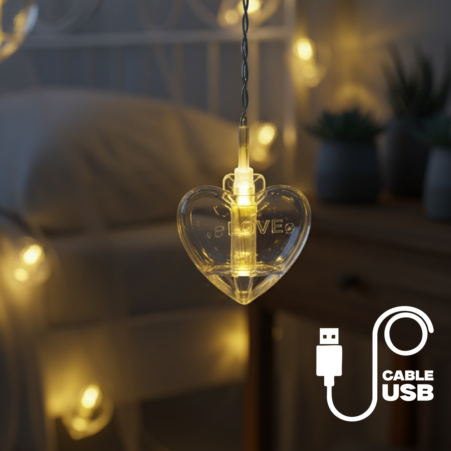 Serie de pinzas en forma de corazón COL110G10