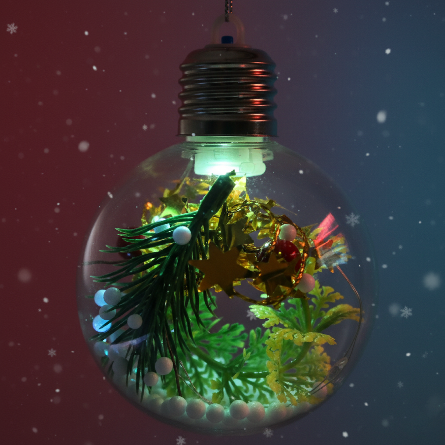 Bola de luz de 8 cm + luces intermitentes de colores HL-SDH8806