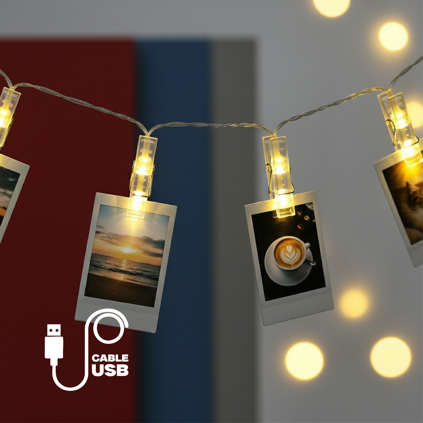 Serie de luces LED decorativa de pinzas COL112G12