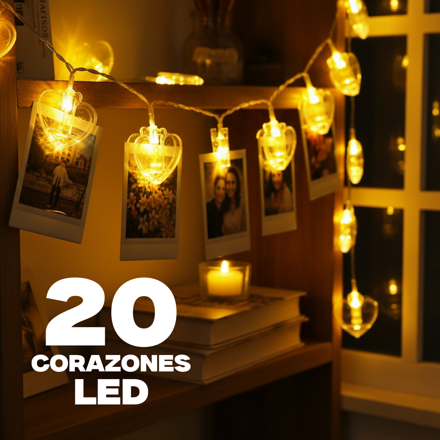 Serie de pinzas en forma de corazón COL110G10