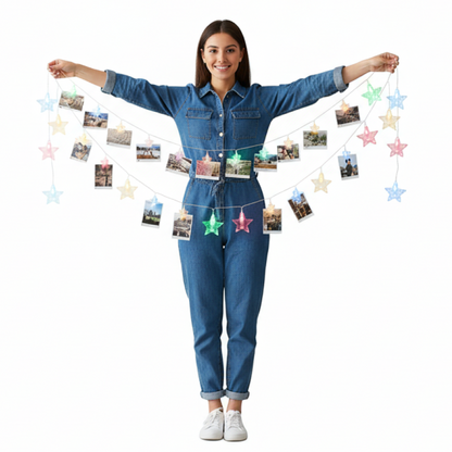 Serie de pinzas en forma de estrellas de colores COL104G4