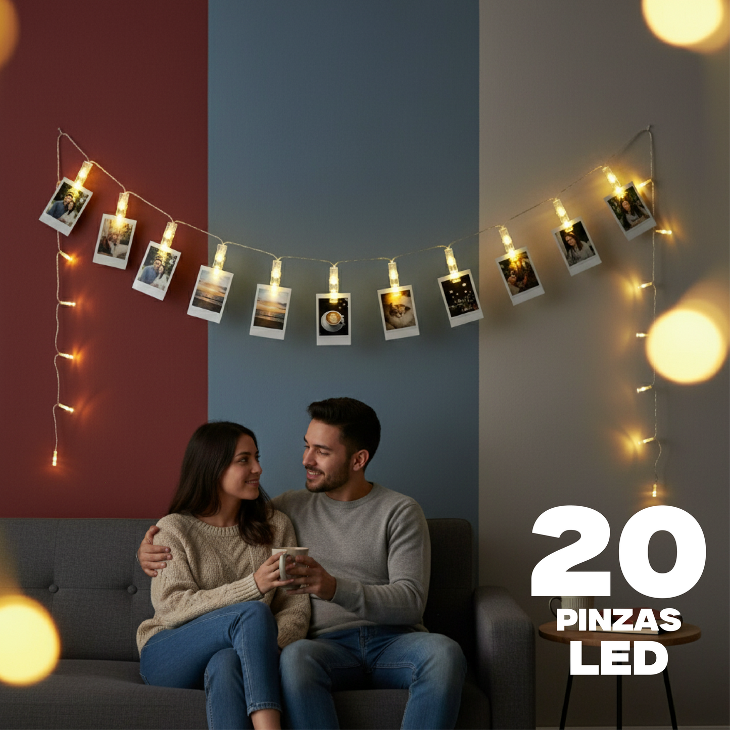 Serie de luces LED decorativa de pinzas COL112G12