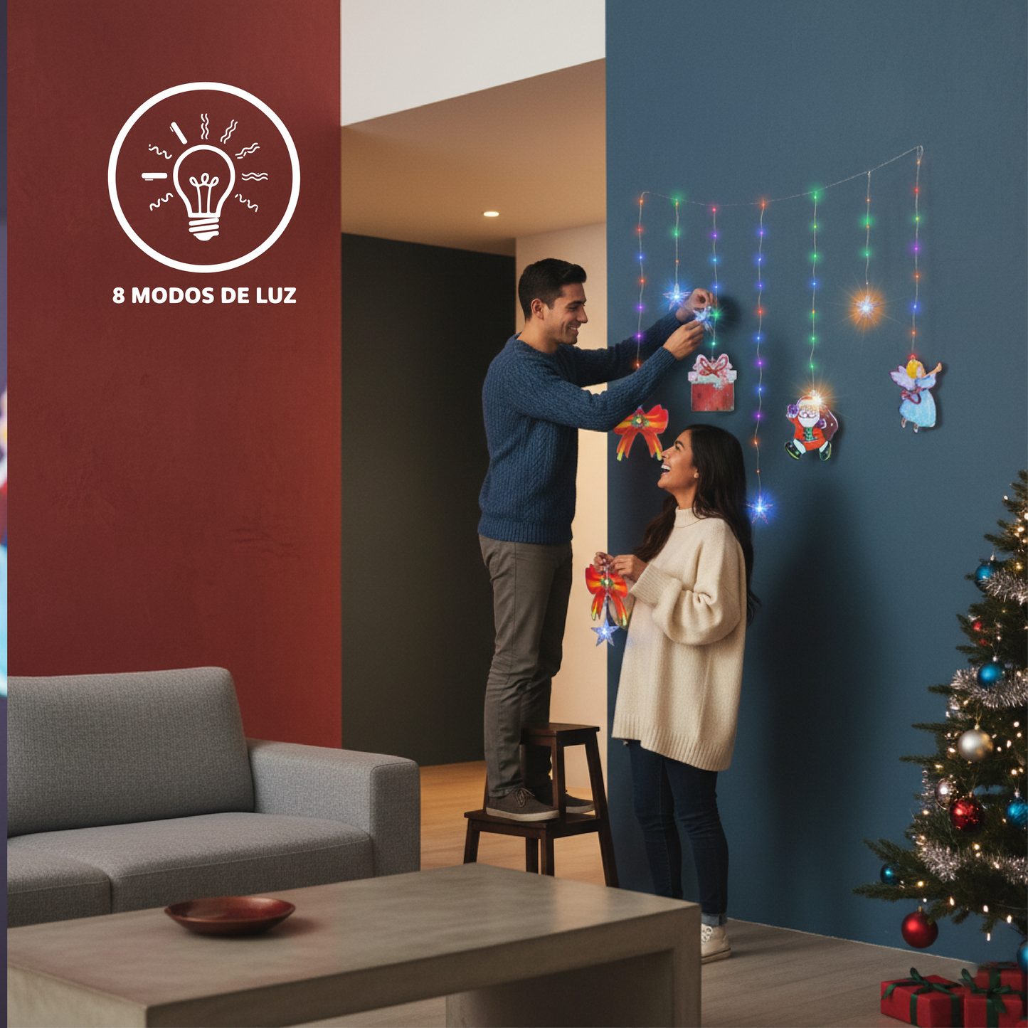 Luces colgantes pequeños de 5 estrellas DML8243