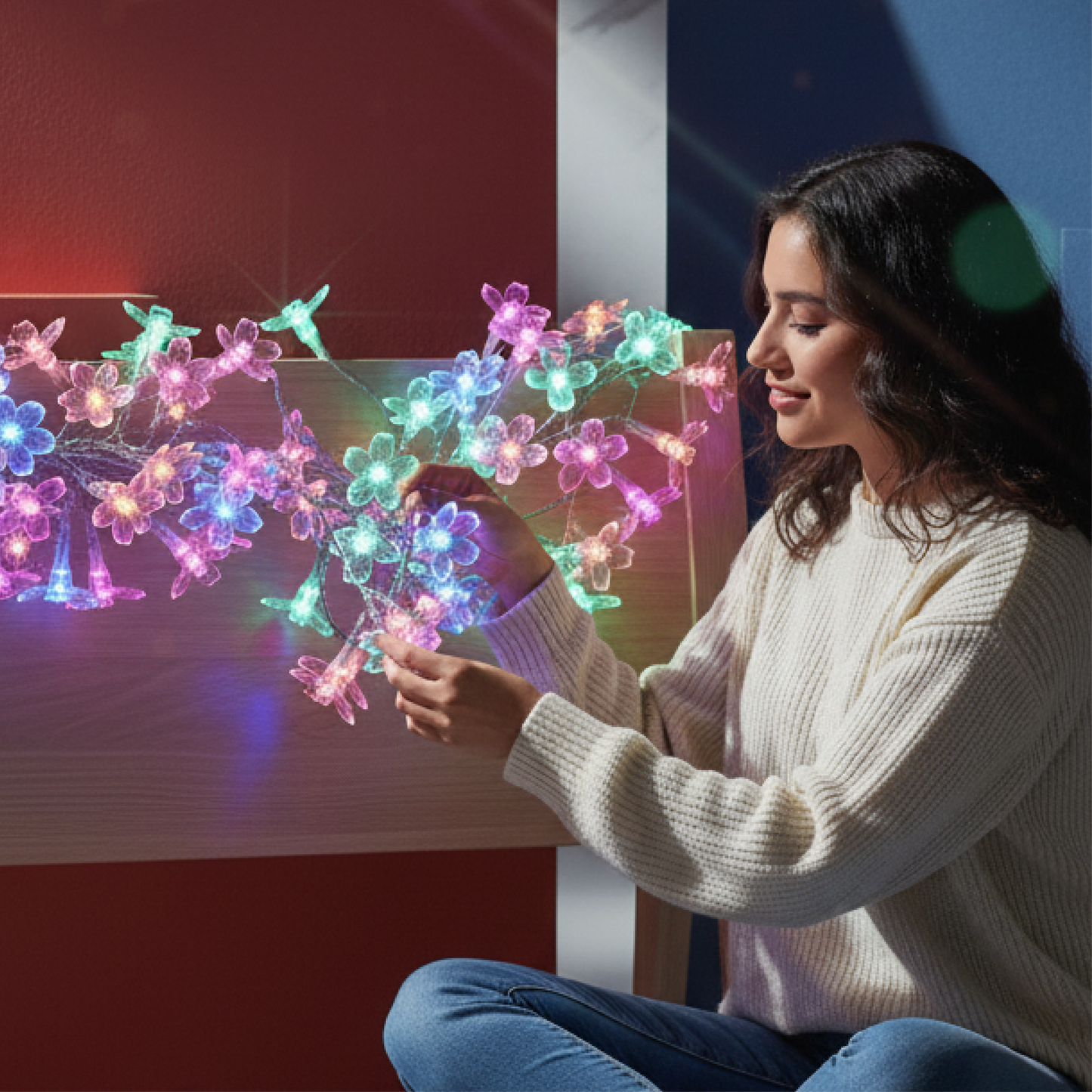 Cadena de luces de flor de cerezo DML8268