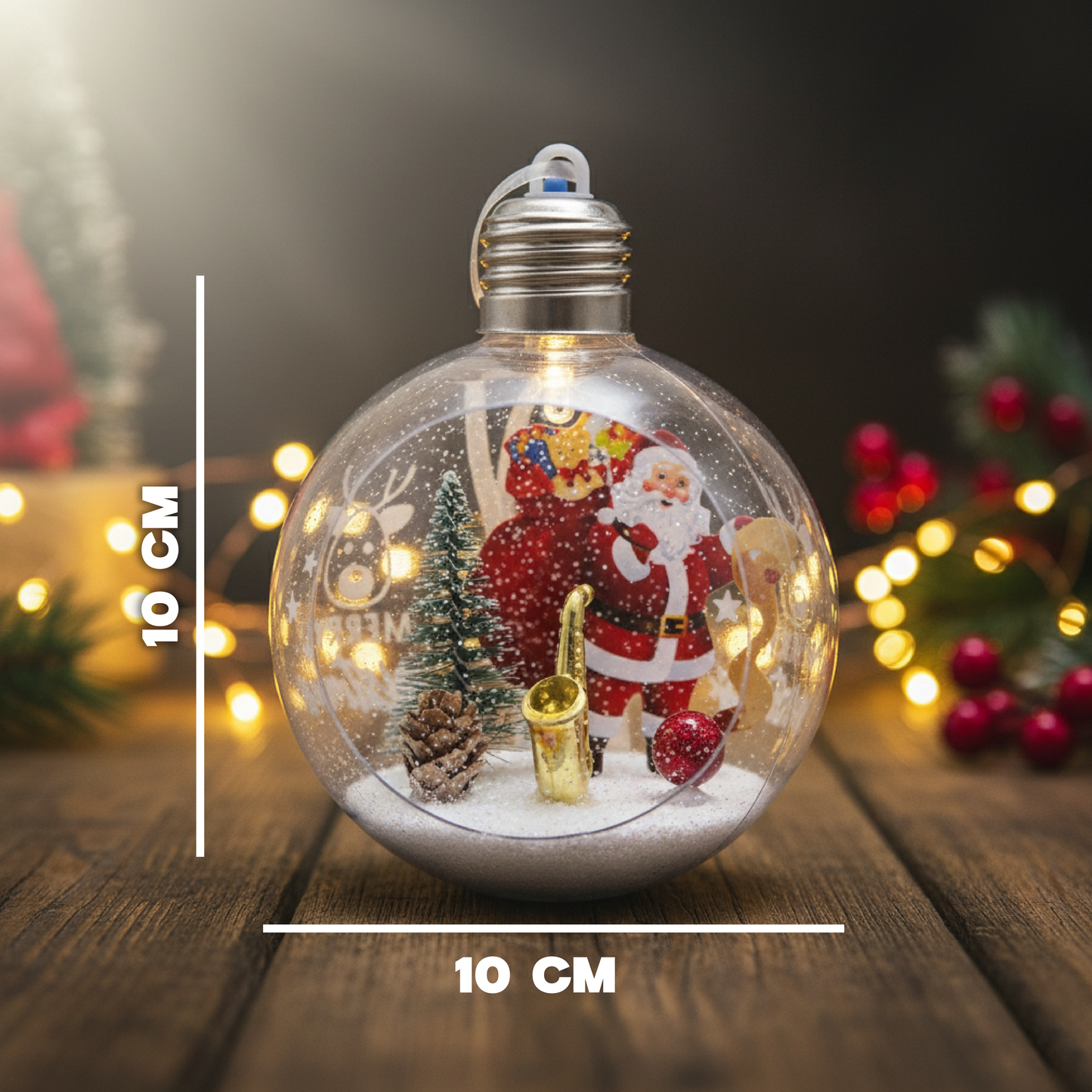 Bola de luz de 10 cm + luces intermitentes de colores HL-SDH8807