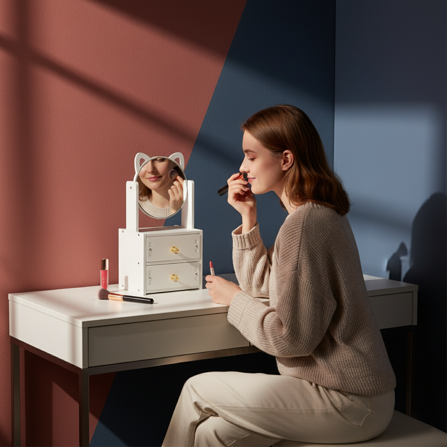 Mini cajonera con espejo HL-HZH4306