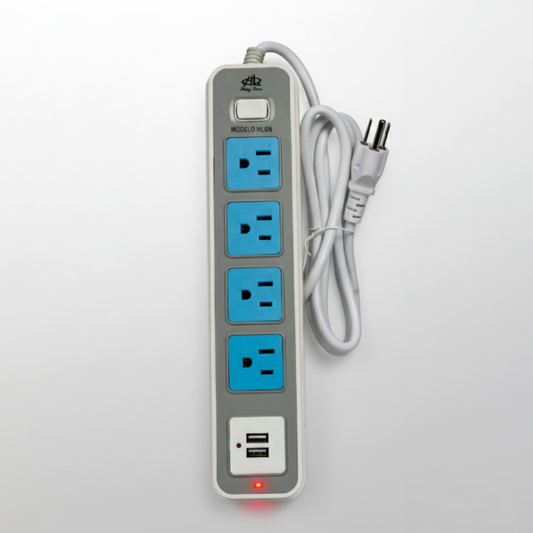Multicontacto de 4 entradas y 2 puertos USB HL6N