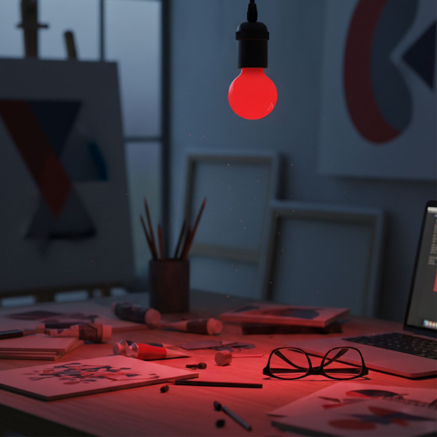 Bombilla de color rojo MODA-FOC71R