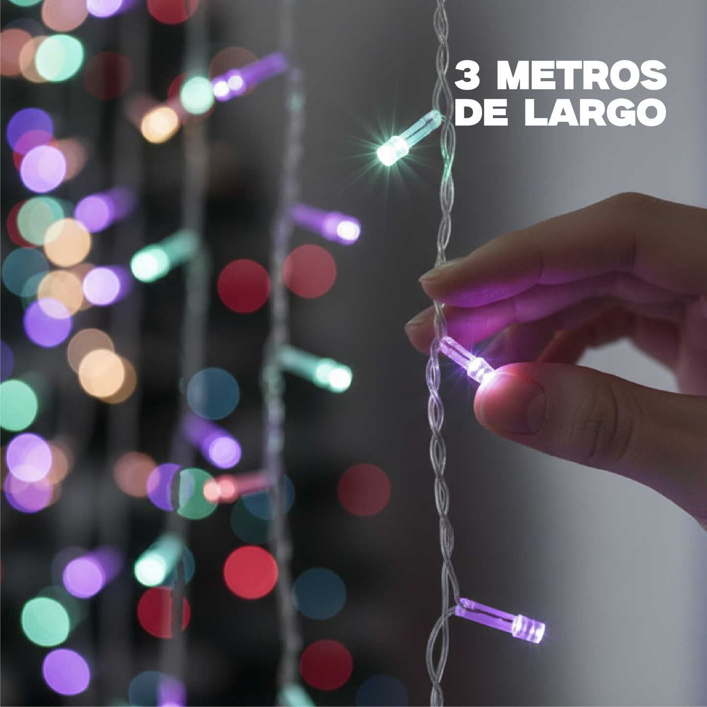 Cascada navideña de luces LED DML8172