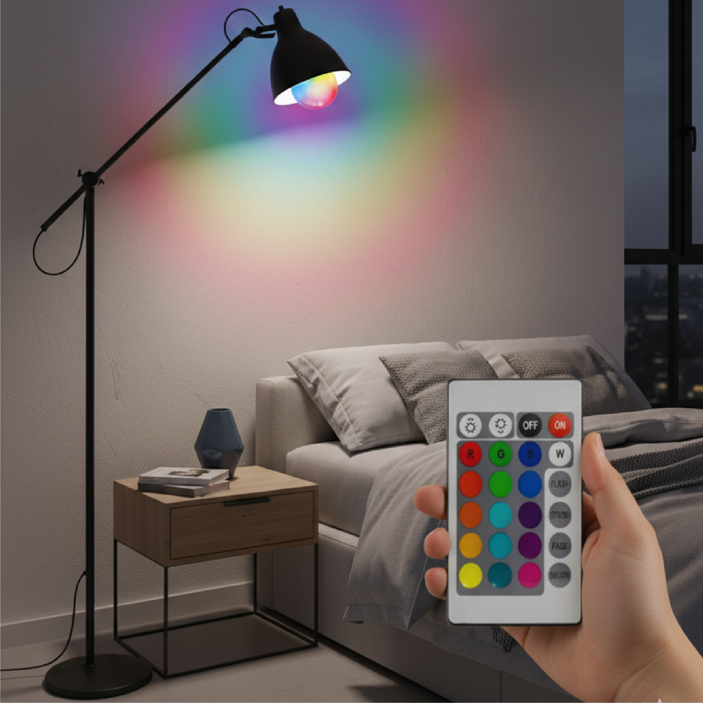 Foco LED LUZ MULTICOLOR/LUZ BLANCA INT001